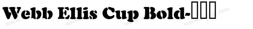 Webb Ellis Cup Bold字体转换